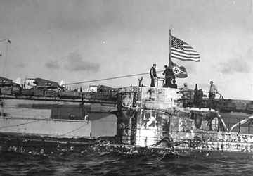 US Flag placed on U 505